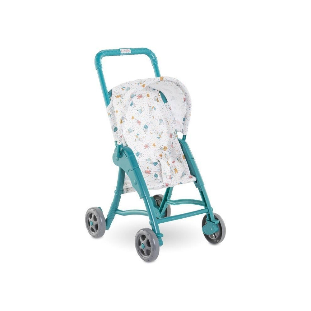 Poussette oursons - COROLLE - Accessoire Poupon 30cm - Bleu - Légere