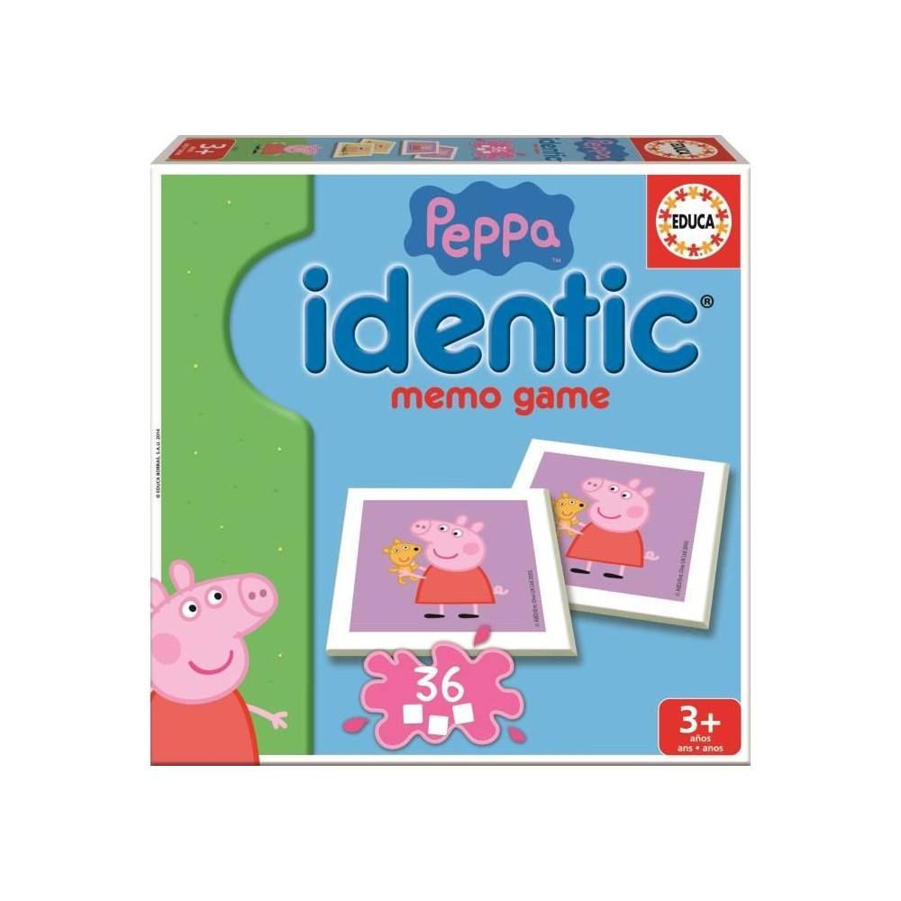 Mémoire Peppa Pig - EDUCA - Idendit - Forme des paires - Garçon et F