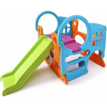 Station de jeux - FEBER - Aire de jeux avec toboggan en plastique anti