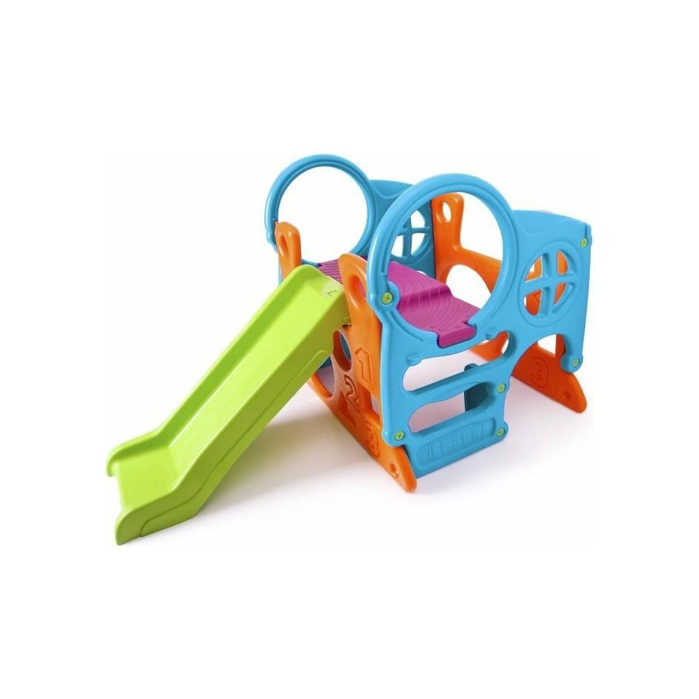 Station de jeux - FEBER - Aire de jeux avec toboggan en plastique anti