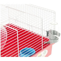 Cage hamster - Une roue, une mangeoire, une maisonnette, un abreuvoir