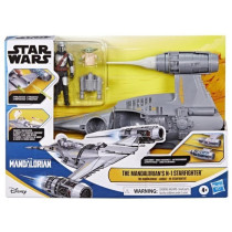 Vaisseau The Mandalorian's N-1 Starfighter, figurines Grogu et Mandalo
