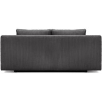 Banquette convertible 3 places MIKA - Velours côtelé gris foncé - C
