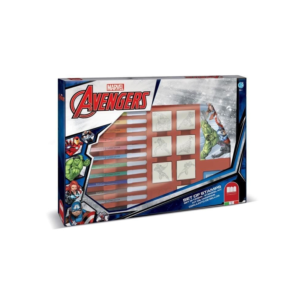 Coffret de tampons - MULTIPRINT - 4873 - Avengers - 7 tampons bois et