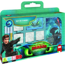 Coffret de tampons - MULTIPRINT - 7888 - Dragon - 7 tampons bois et la
