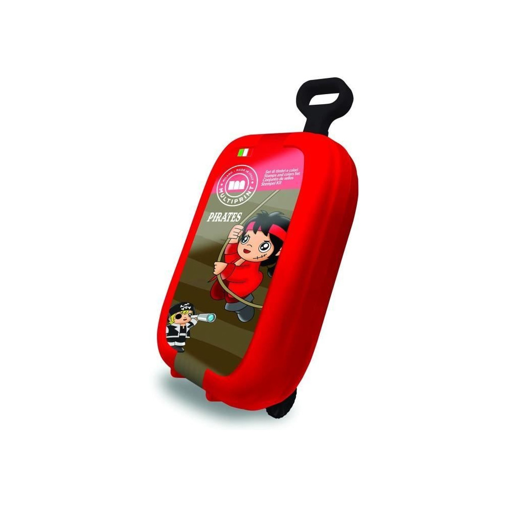 Trolley - MULTIPRINT - 64927 - 7 tampons Les Pirates, 5 crayons, 18 fe