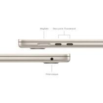 Apple - 15 MacBook Air M3 (2024) - RAM 16Go - Stockage 512Go - Lumiere