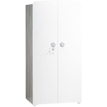Armoire bébé Nao - MDF - Blanc - 2 portes - 85 x 175 x 56 cm - BABY