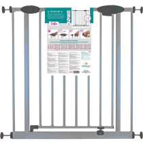 Barriere de sécurité Enfant SOFIA - 73 a 81 cm - Portillon - Gris Al