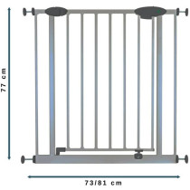 Barriere de sécurité Enfant SOFIA - 73 a 81 cm - Portillon - Gris Al