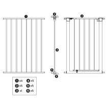 NORDLINGERPRO Barriere Pare feu pliable avec portillon – protection