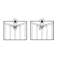 NORDLINGERPRO Barriere Pare feu pliable avec portillon – protection