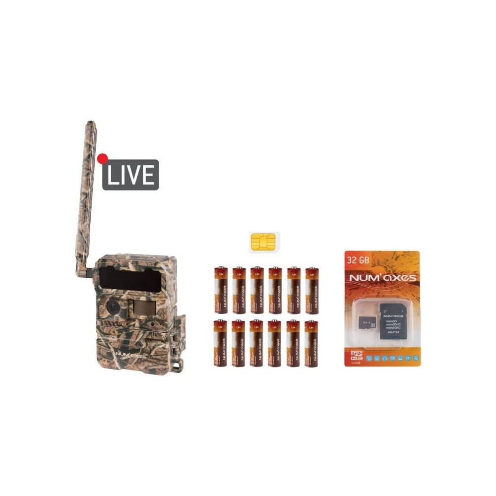 Pack piege photographique - NUM'AXES - PIE1067 - Mémoire 32 Go - HD 7