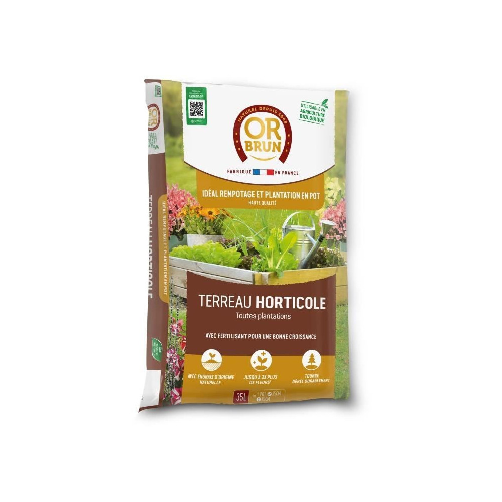 Terreau horticole - OR BRUN - OBRTHOR35N - 35 L