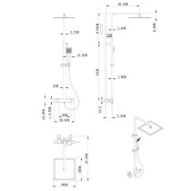 Colonne de douche OCEANIC - Mitigeur thermostatique corps froid - Pomm