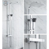 Colonne de douche OCEANIC - Mitigeur thermostatique - Pomme haute rect
