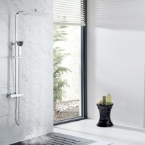Colonne de douche OCEANIC - Mitigeur thermostatique - Pomme haute carr