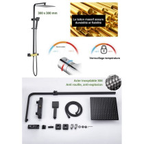 Colonne de douche OCEANIC - Mitigeur thermostatique - Pomme haute carr