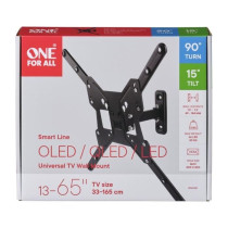 ONE FOR ALL WM2441 Support mural inclinable et orientable a 90° pour