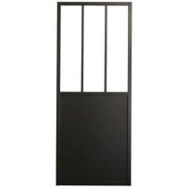 OPTIMUM - Kit porte coulissante + rail + bandeau Atelier - H.204xL.83x