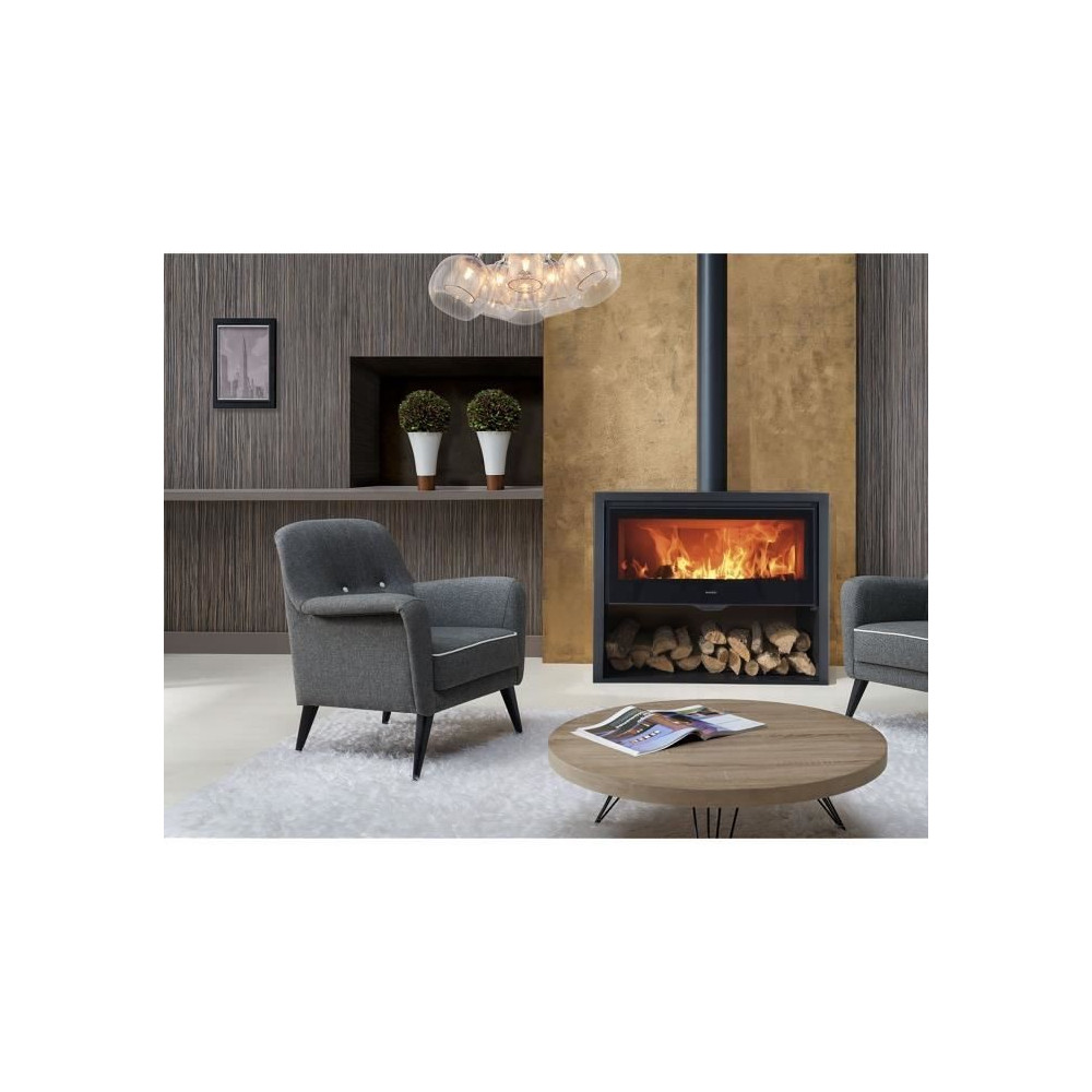 Poele a bois - PANADERO - Chopin 3V Ecodesign - 8,2 kw - Bûches 80 cm