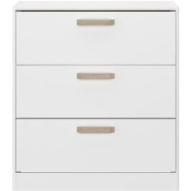 Commode DREAM 3 tiroirs - Panneau de particules - Décor blanc - L79.7