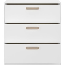 Commode DREAM 3 tiroirs - Panneau de particules - Décor blanc - L79.7