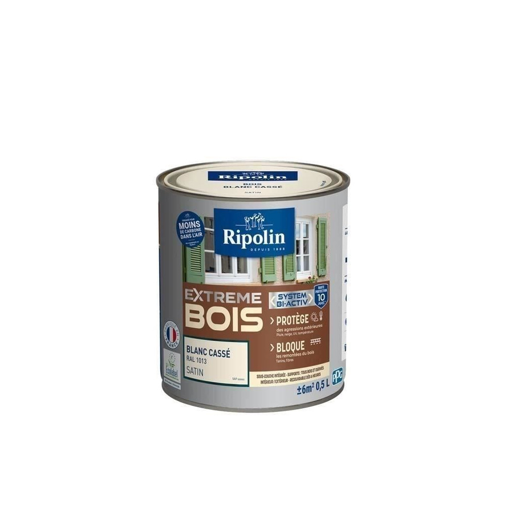 RIPOLIN Peinture Bois Satin Haute Protection 10 ans qui Protege et Mag
