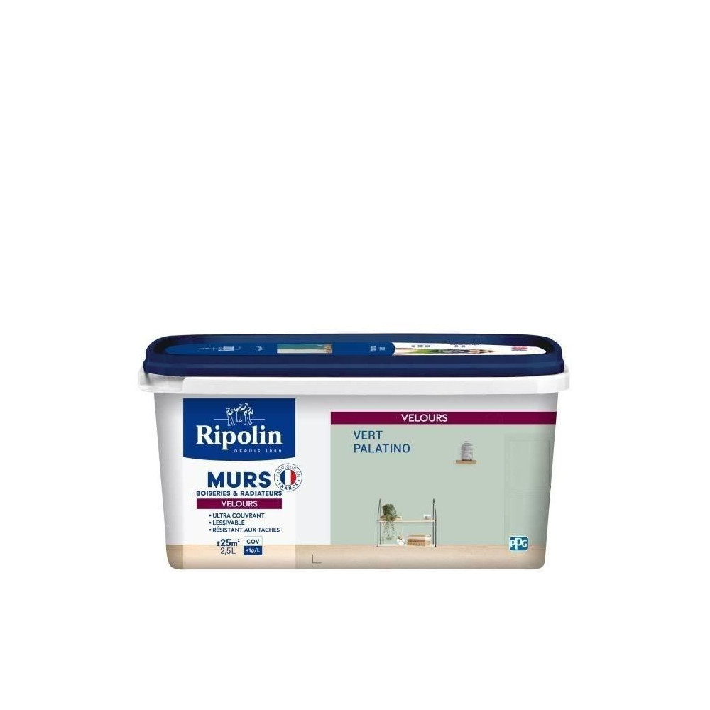 RIPOLIN Peinture Couleur Velours pour Murs, Boiseries Radiateurs - Ver