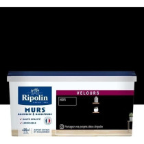 RIPOLIN Peinture Couleur Velours pour Murs, Boiseries Radiateurs - Noi