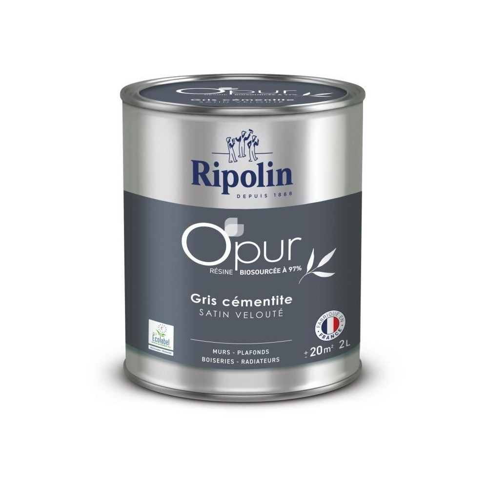 Peinture O'PUR murs, boiseries & radiateurs - RIPOLIN - 472185 - Gris