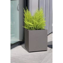 Bac Granit - RIVIERA - 40x40 cm - Gris - Avec réserve d'eau - 38 L