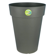 RIVIERA Pot de fleurs Soleilla - Rond - Ø 40 x 53 cm - Gris pailleté