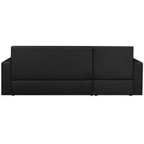 Canapé d'angle réversible convertible 3 places - Simili noir - Conte