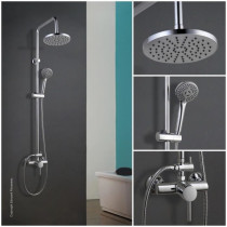 Colonne de douche ROUSSEAU Timaru avec mitigeur mécanique chrome - Te