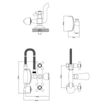 ROUSSEAU Robinet mélangeur mécanique douche Beverley