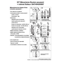 Mécanisme chasse d'eau ajustable ROUSSEAU avec robinet flotteur pour