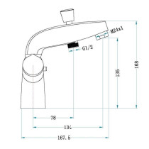 Mitigeur thermostatique baignoire et douche ROUSSEAU Volga 2 - Monotro