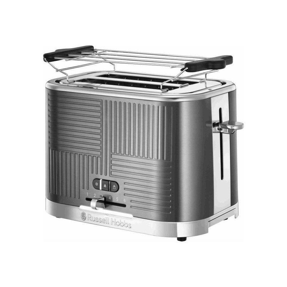 Grille-Pain - RUSSELL HOBBS - Geo Steel - Métal texturé - 1640 W - F