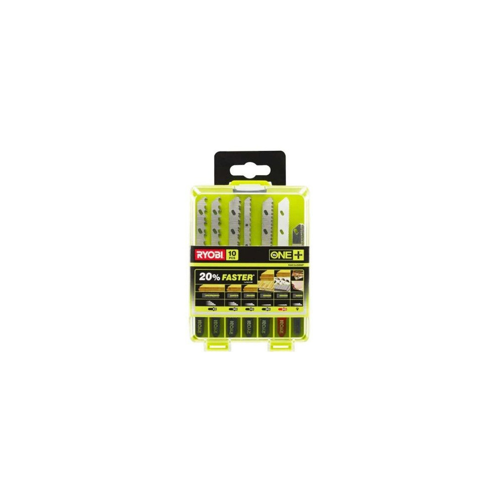 RYOBI - Coffret 10 lames scie sauteuse sans fil ONE+™ bois - métal