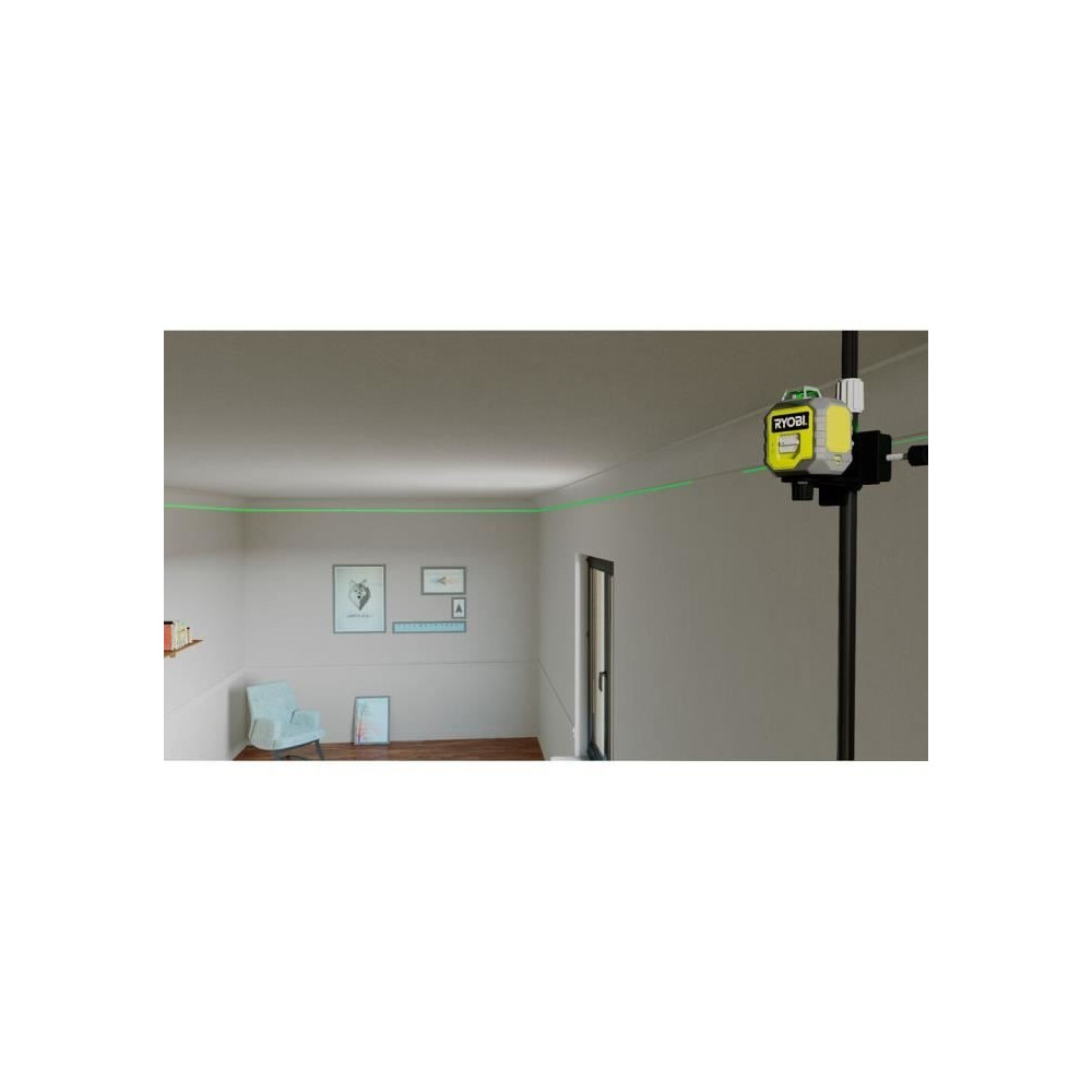 RYOBI - Laser 360° vert - portée 25 m - précision +/- 0,5 mm - Livr