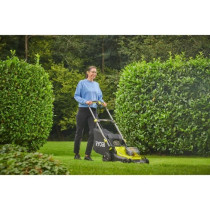 RYOBI - Tondeuse poussée 18V Brushless - Ø coupe 40 cm - ramassage e