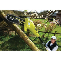 RYOBI - Elagueur sur perche 750 W - guide 20 cm incliné a 15°- 10 m/