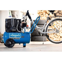 Compresseur d'air silencieux horizontal a deux cylindres Scheppach HC2