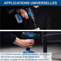 Perceuse visseuse sans fil C-DD45-X - 45 Nm mandrin 13mm - SCHEPPACH 2