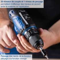 perceuse visseuse sans fil BC-DD60-X - brushless 60 Nm mandrin 13mm -