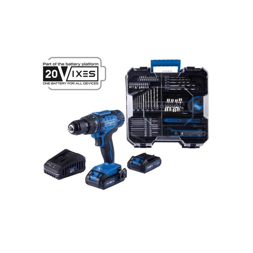 Coffret perceuse visseuse sans fil C-DTB74/2-X - 50Nm mandrin 13mm + 7