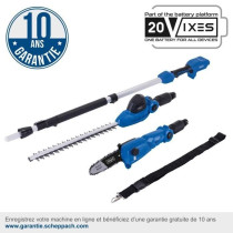 Elagueuse 18cm + Taille-haies 41cm sans fil C-PHTS410-X - téléscopiq