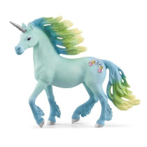 Figurine - SCHLEICH - Licorne Barbe a papa, étalon - Doux pelage - Un