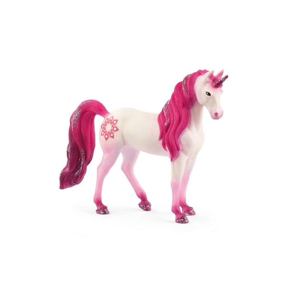 Figurine Licorne jument Mandala - Tatouage rose - Schleich 70717 Bayal